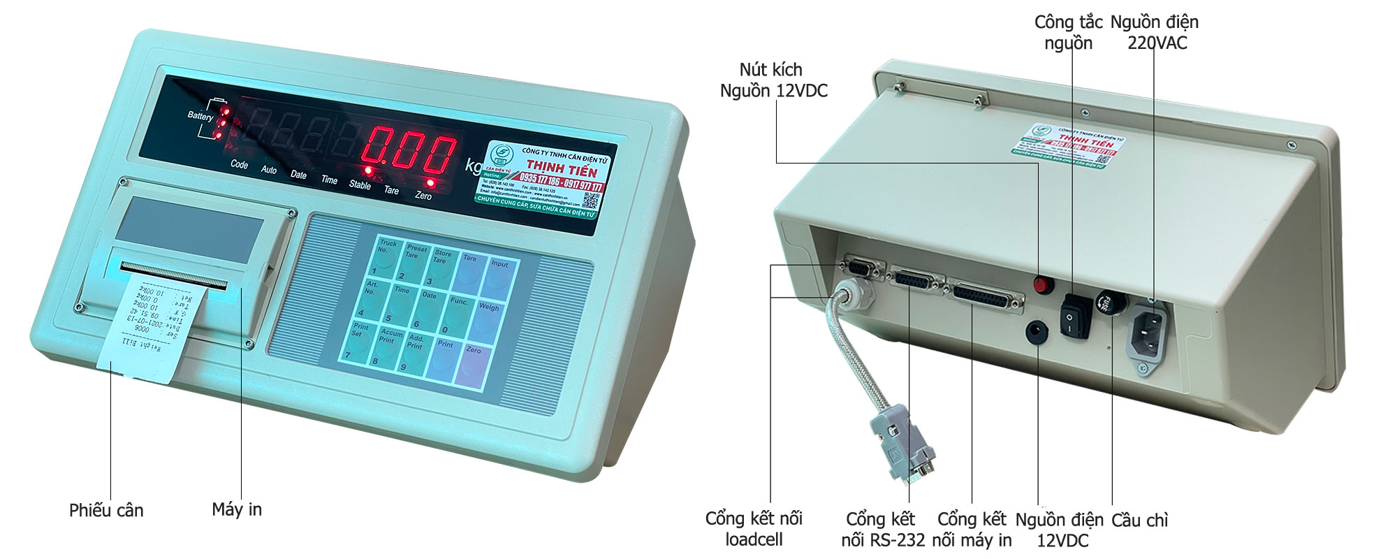 Cân Heo Điện Tử In Phiếu Cân
