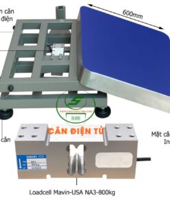 Hình ảnh chi tiết khung bàn cân và loadcell cân bàn điện tử 500kg